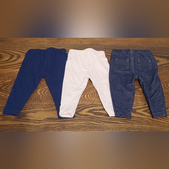 Carter's leggings for baby girl, size 3M, lot of 3 - Picture 3 of 4